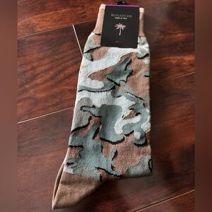 Bugatchi NWT Men's Camouflage Socks Brown Green